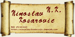 Ninoslav Košarović vizit kartica